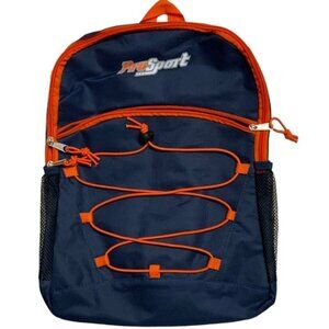 Pro Sport Backpack Day Hike School Book Bag Adjustable Padded Straps Blue Orange